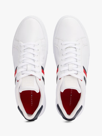Tommy Hilfiger Stripe Leather Cupsole Sneaker