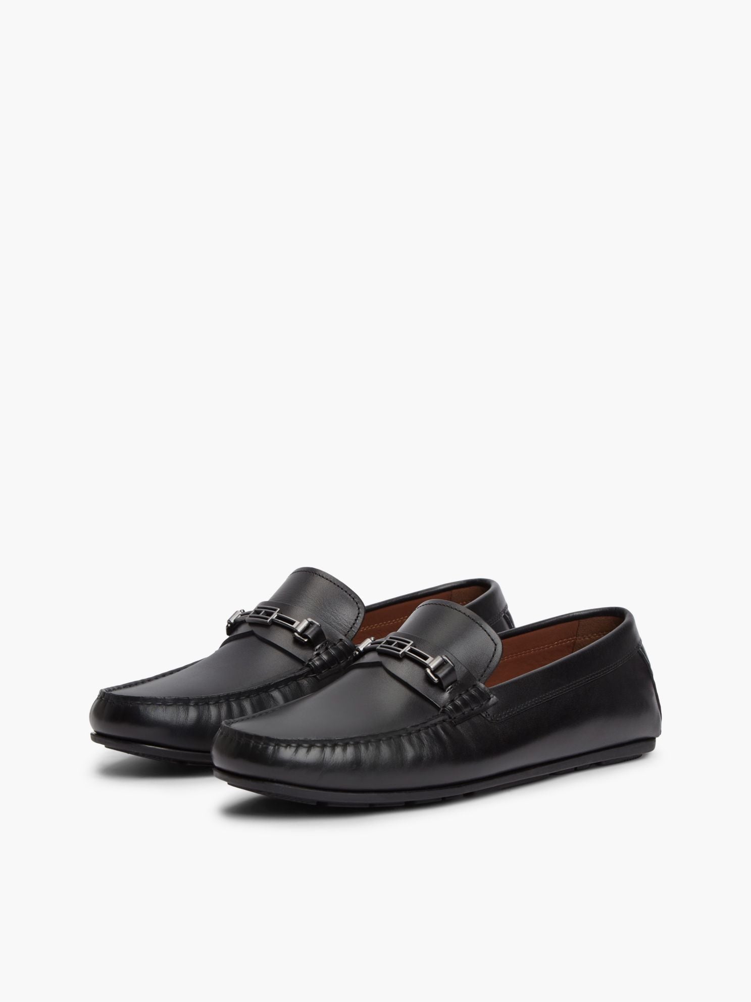 Tommy Hilfiger Flag Hardware Leather Driving Loafer