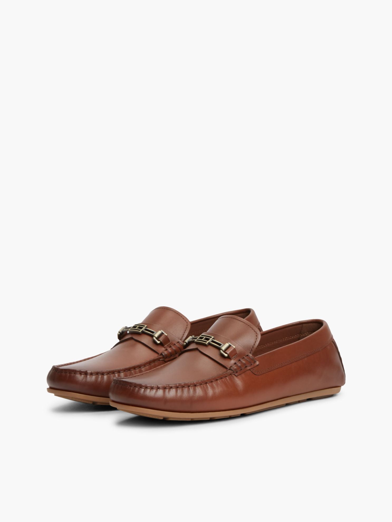 Tommy Hilfiger Flag Hardware Leather Driving Loafer