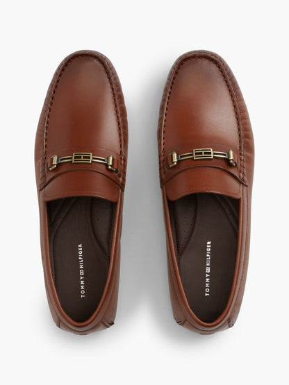 Tommy Hilfiger Flag Hardware Leather Driving Loafer