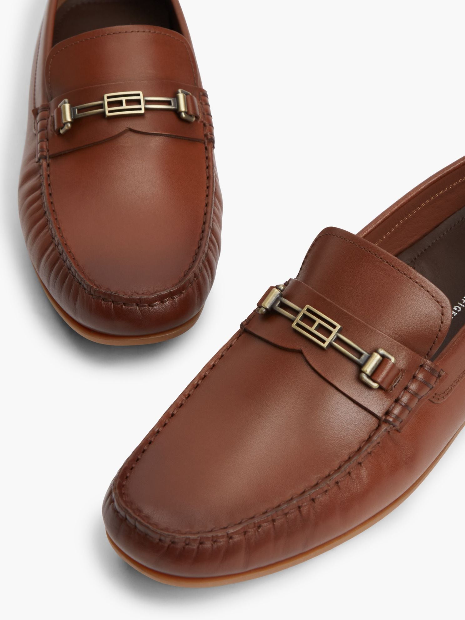 Tommy Hilfiger Flag Hardware Leather Driving Loafer