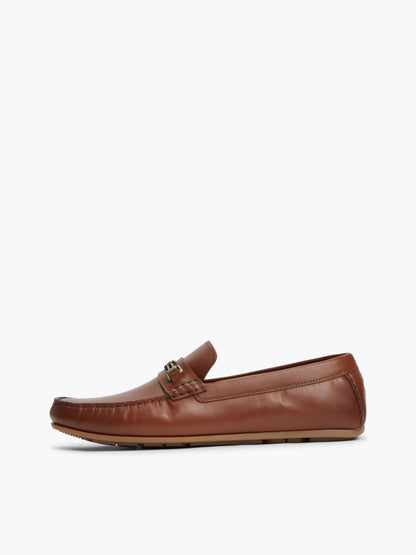 Tommy Hilfiger Flag Hardware Leather Driving Loafer