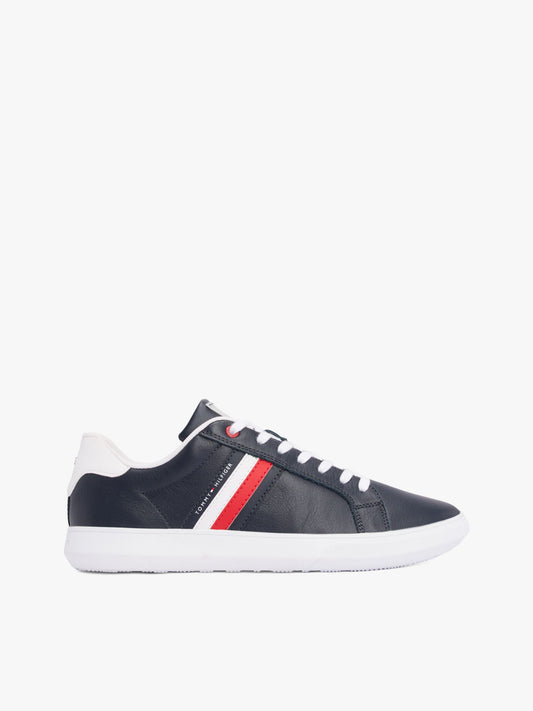 Tommy Hilfiger Stripe Leather Cupsole Sneaker