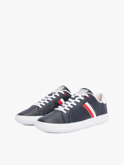 Tommy Hilfiger Stripe Leather Cupsole Sneaker