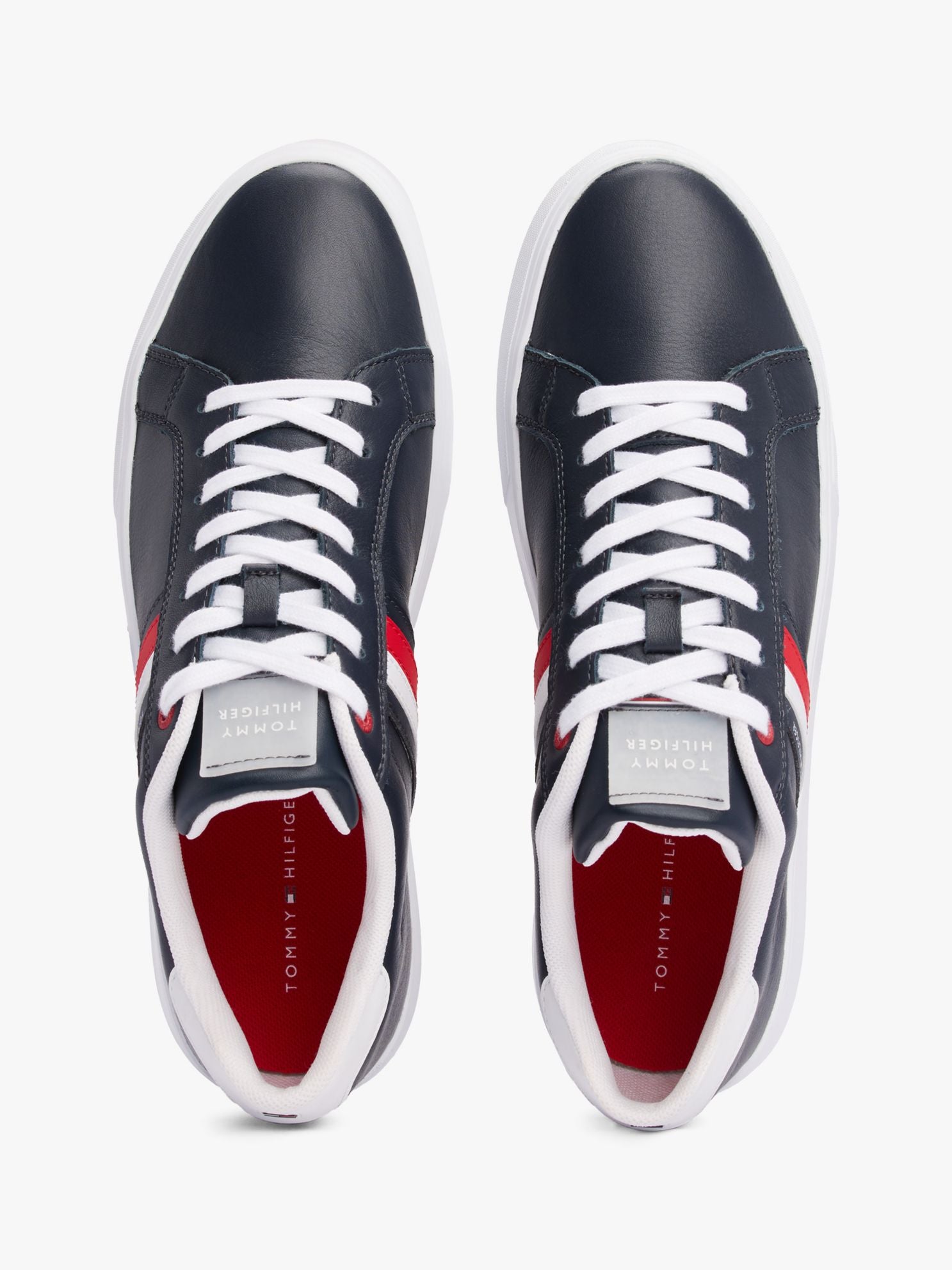 Tommy Hilfiger Stripe Leather Cupsole Sneaker