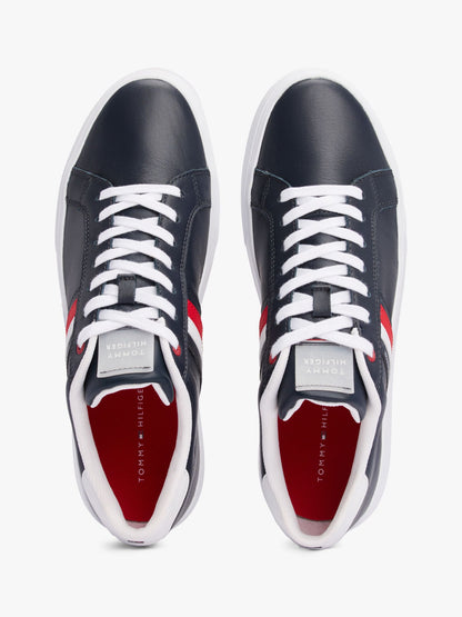 Tommy Hilfiger Stripe Leather Cupsole Sneaker