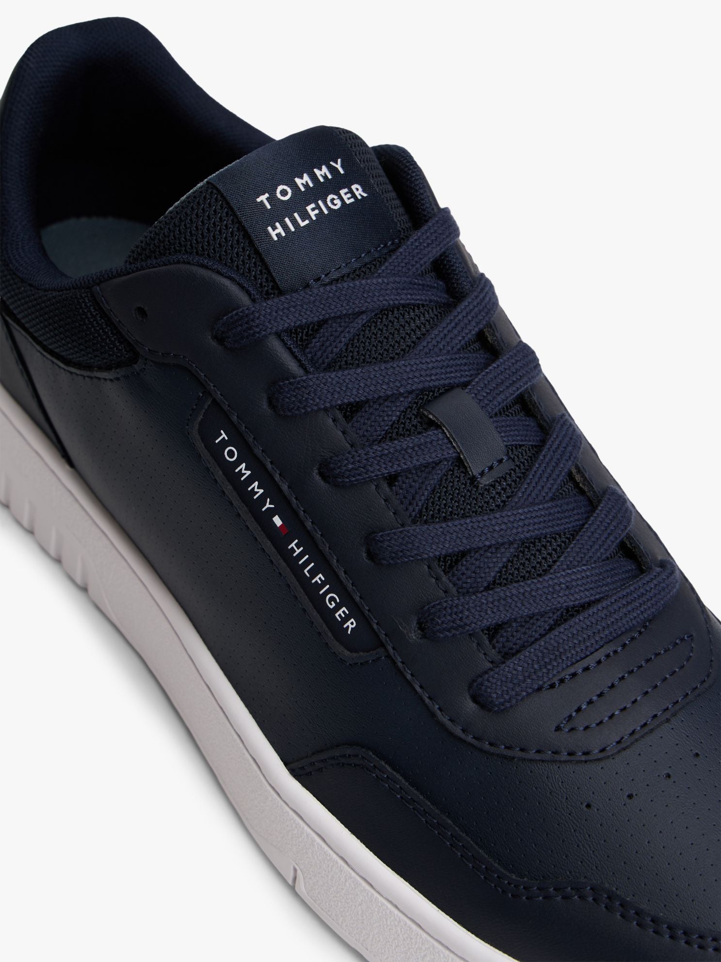 Tommy Hilfiger Mixed Media Leather Court Sneaker