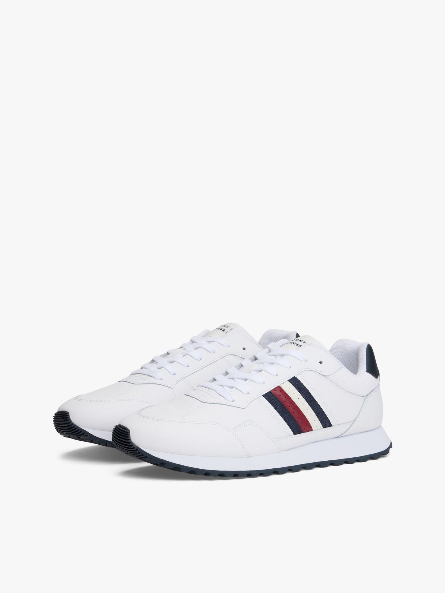 Tommy Hilfiger Signature Stripe Leather-Mix Sneaker