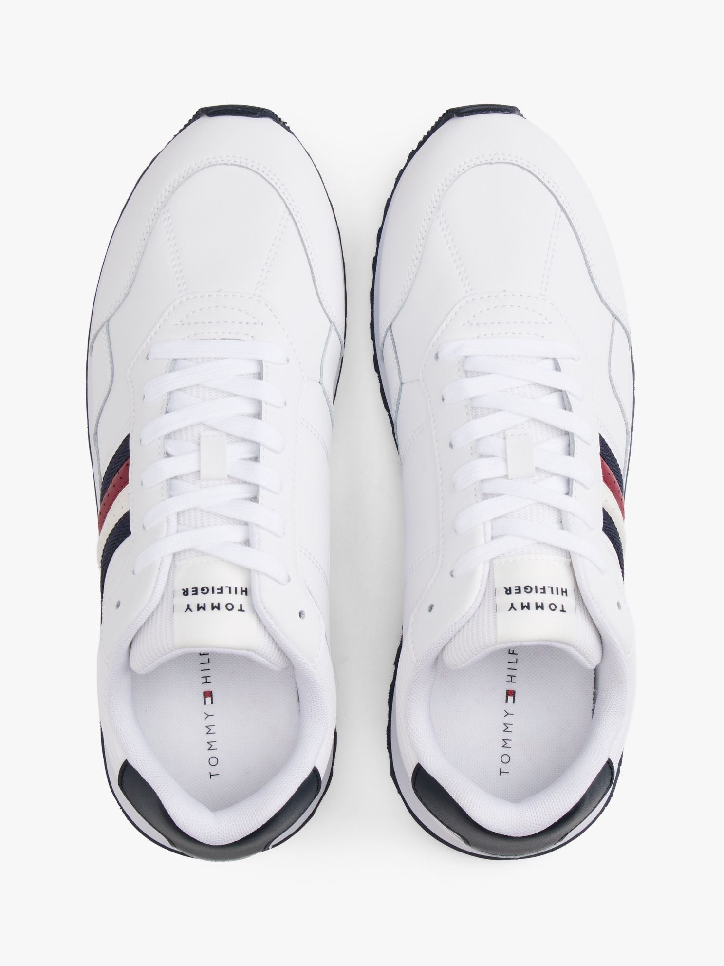 Tommy Hilfiger Signature Stripe Leather-Mix Sneaker