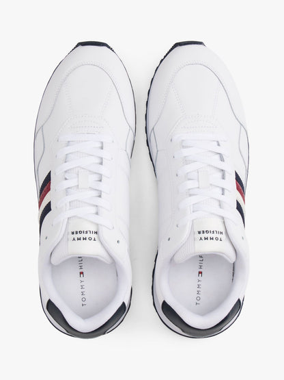 Tommy Hilfiger Signature Stripe Leather-Mix Sneaker