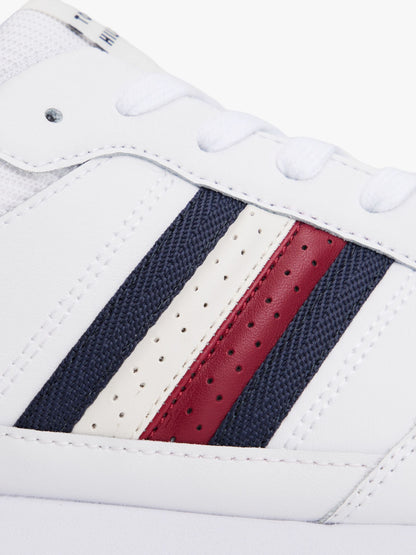 Tommy Hilfiger Signature Stripe Leather-Mix Sneaker