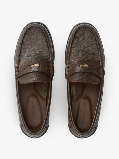 Tommy Hilfiger Pebbled Leather Penny Loafer