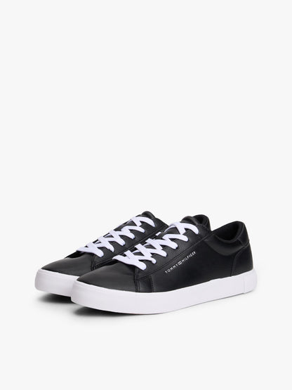 Tommy Hilfiger Metallic Logo Pebbled Court Sneaker