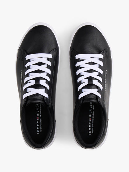 Tommy Hilfiger Metallic Logo Pebbled Court Sneaker
