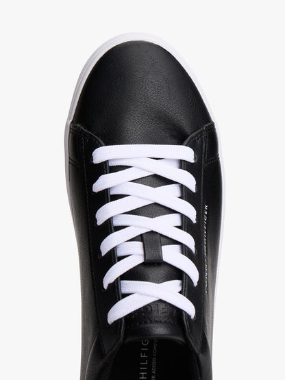 Tommy Hilfiger Metallic Logo Pebbled Court Sneaker
