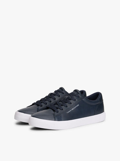 Tommy Hilfiger Metallic Logo Pebbled Court Sneaker