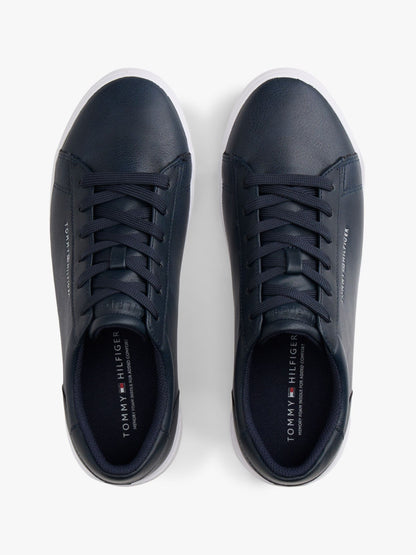 Tommy Hilfiger Metallic Logo Pebbled Court Sneaker