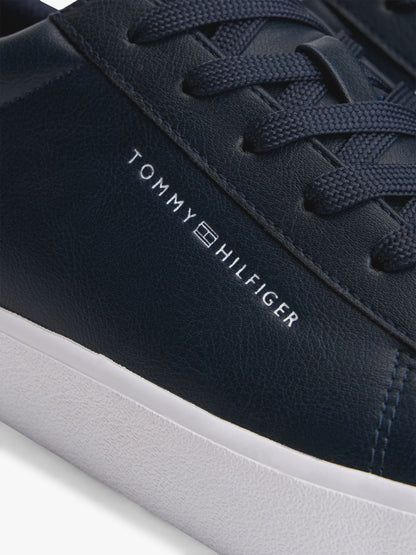 Tommy Hilfiger Metallic Logo Pebbled Court Sneaker