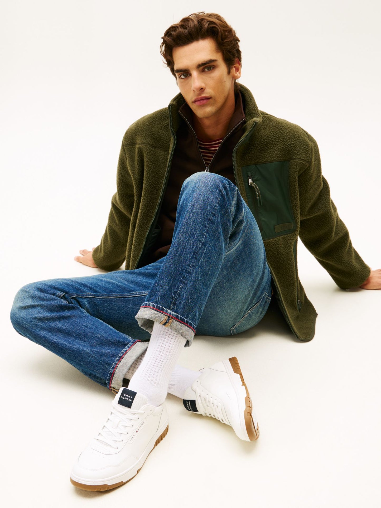 Tommy Hilfiger Leather Mix Low-Top Sneaker