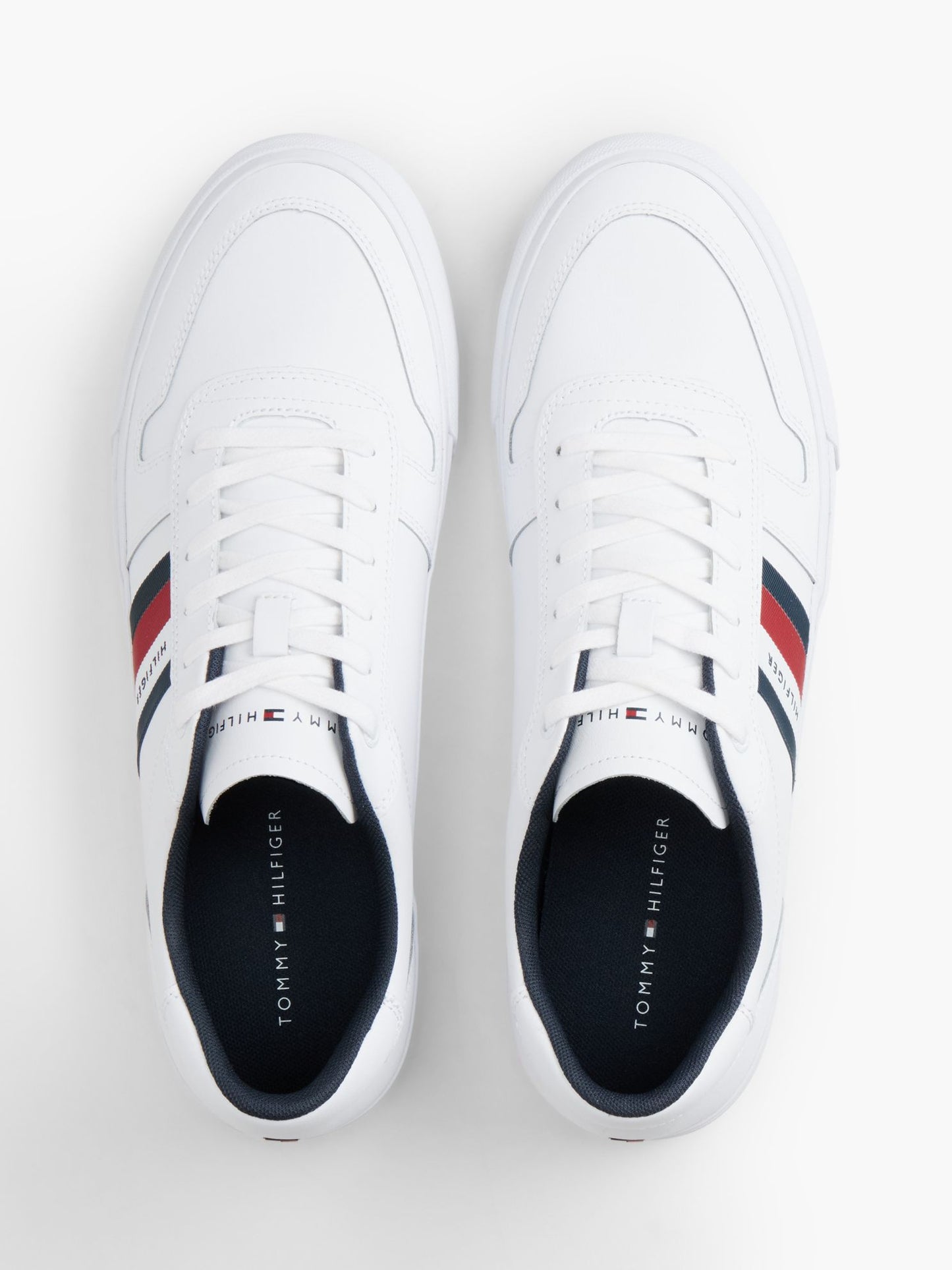 Tommy Hilfiger Signature Stripe Coated Leather Sneaker