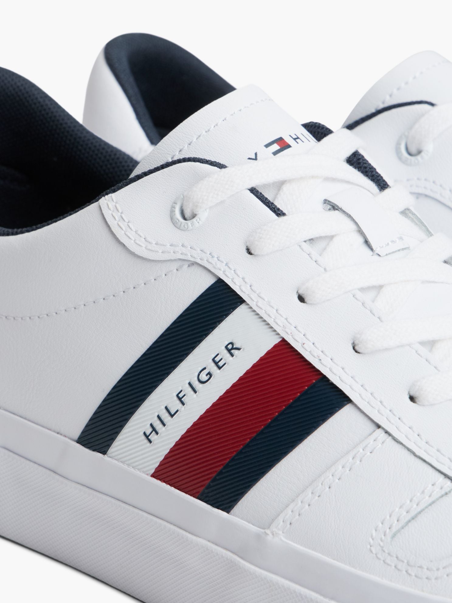 Tommy Hilfiger Signature Stripe Coated Leather Sneaker