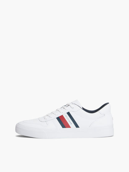 Tommy Hilfiger Signature Stripe Coated Leather Sneaker