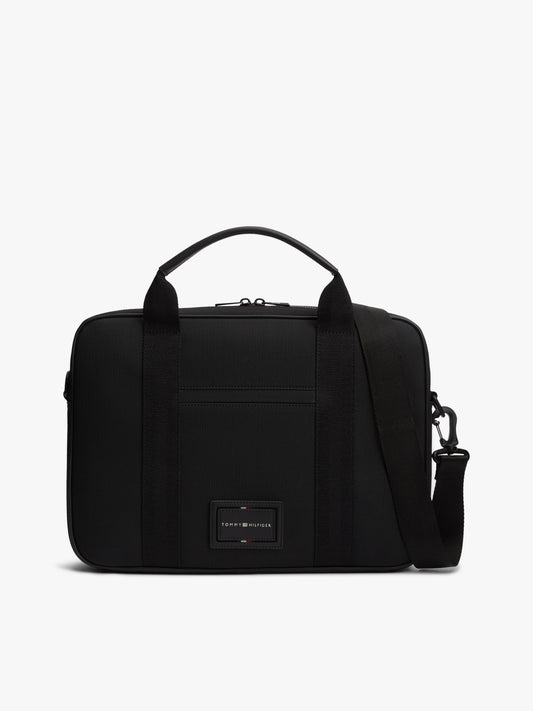 Tommy Hilfiger Hilfiger Logo Textured Laptop Bag