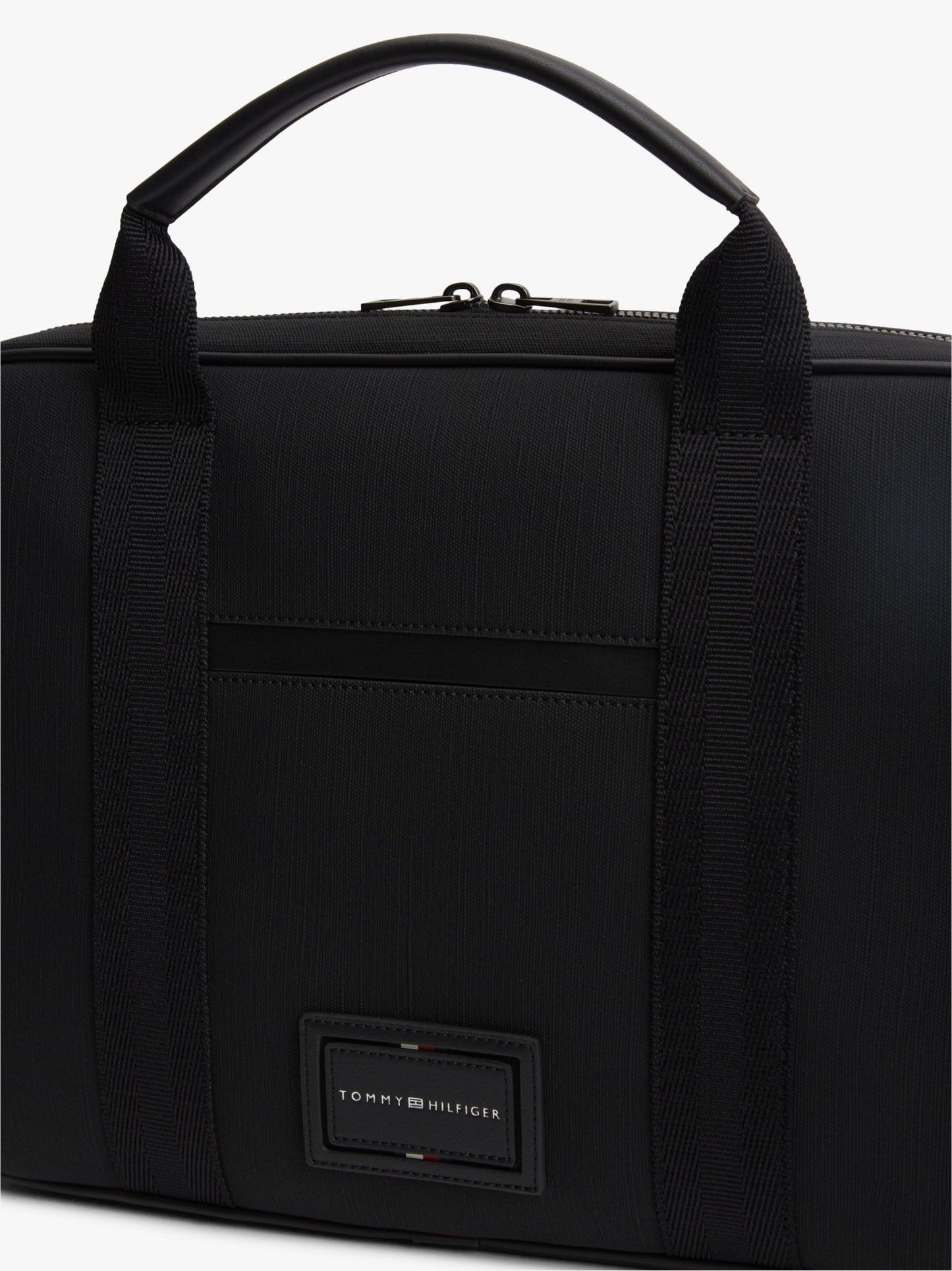 Tommy Hilfiger Hilfiger Logo Textured Laptop Bag