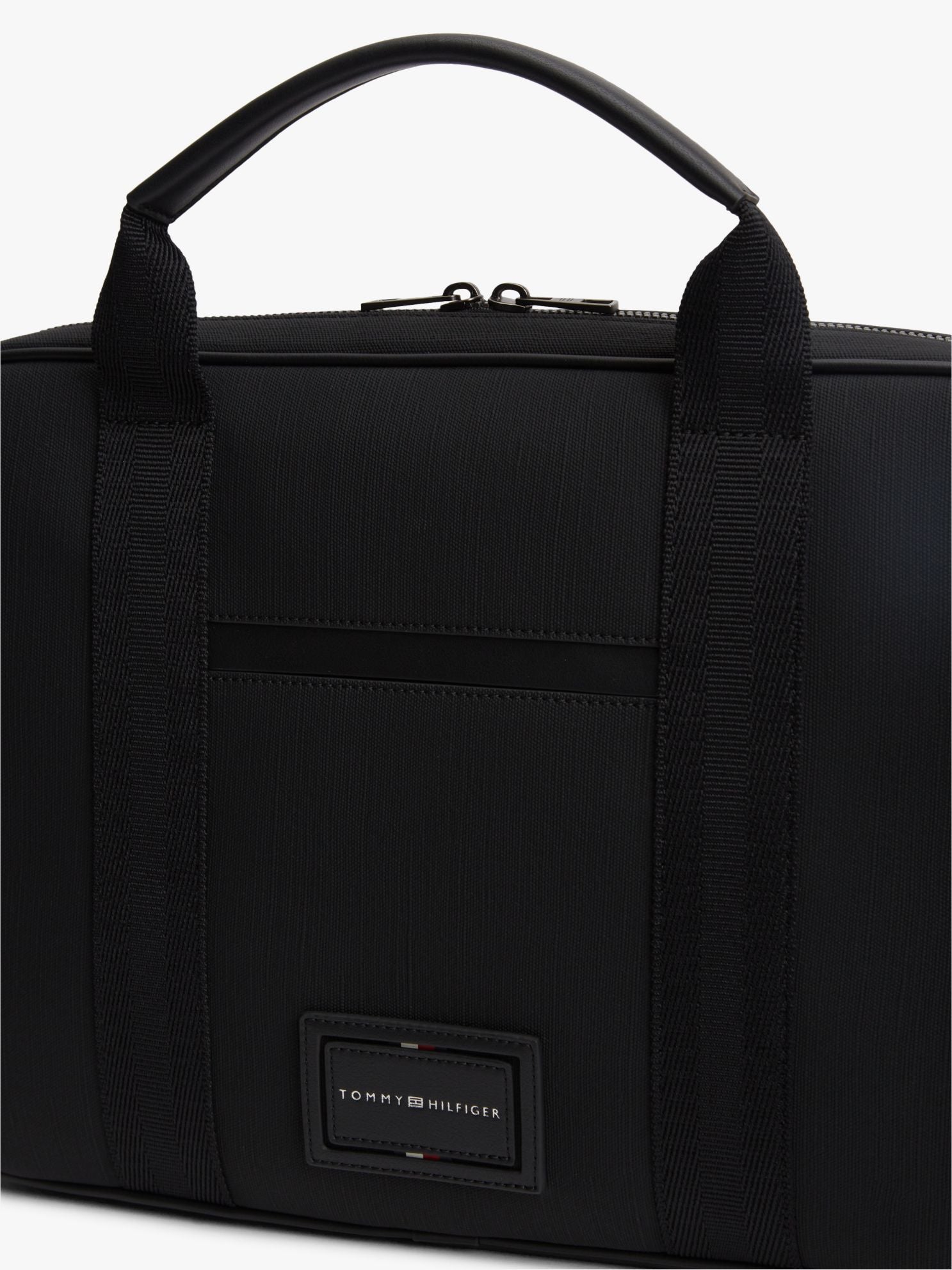 Tommy Hilfiger Hilfiger Logo Textured Laptop Bag