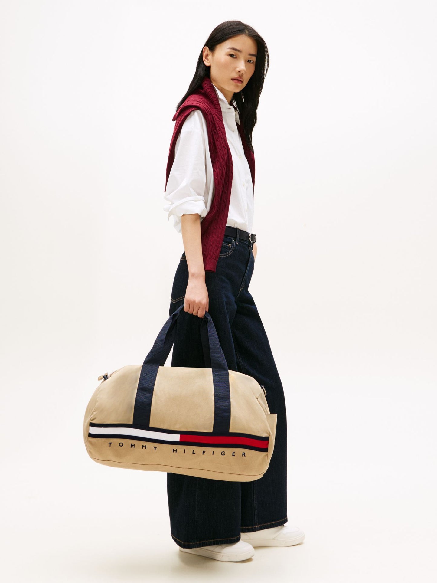 Tommy Hilfiger Flag Stripe Logo Duffel Bag