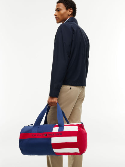 Tommy Hilfiger Flag Colorblock Canvas Duffel Bag