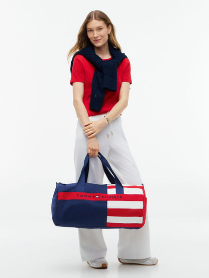 Tommy Hilfiger Flag Colorblock Canvas Duffel Bag