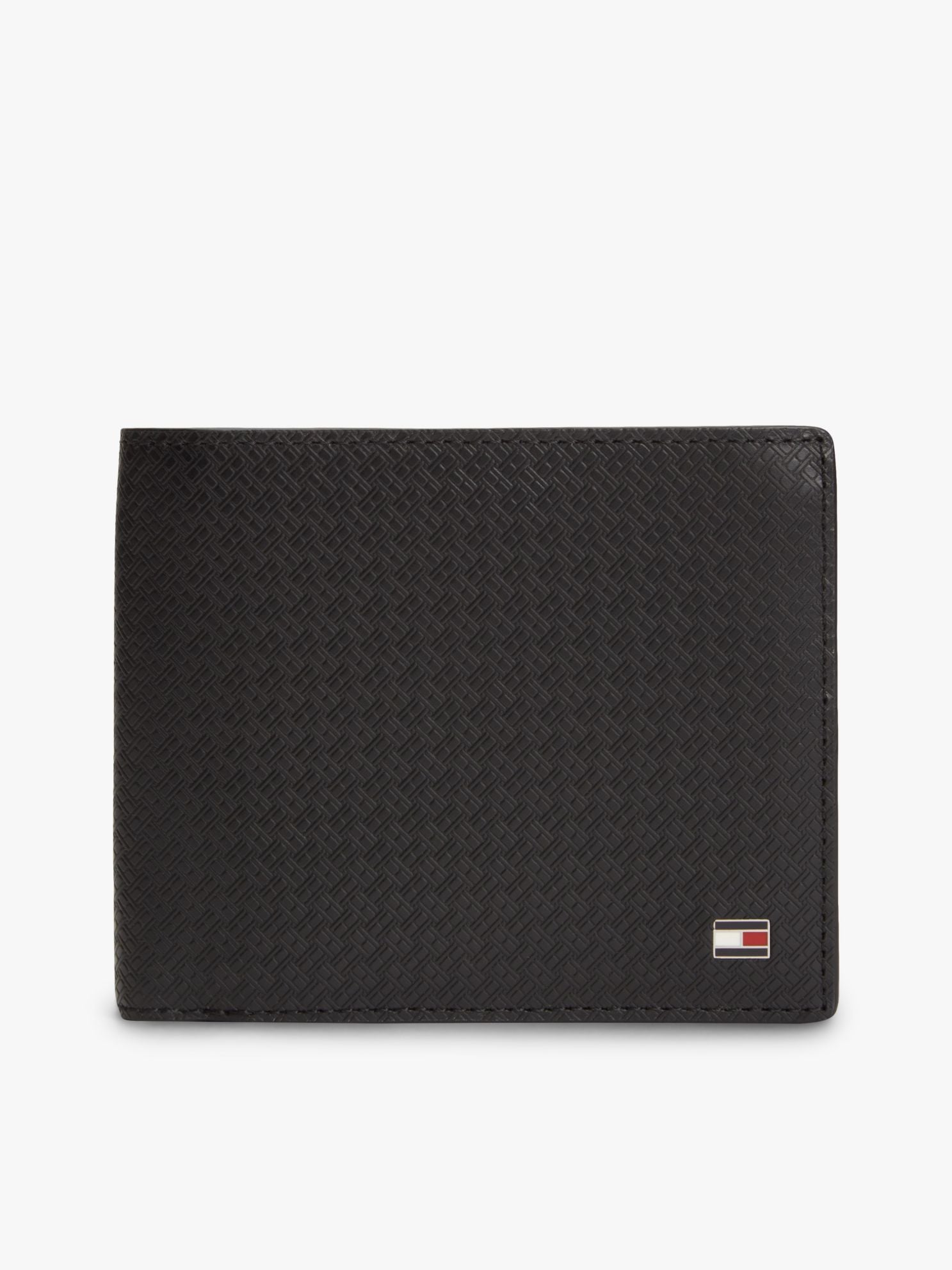 Tommy Hilfiger Allover Flag Leather Card & Coin Wallet