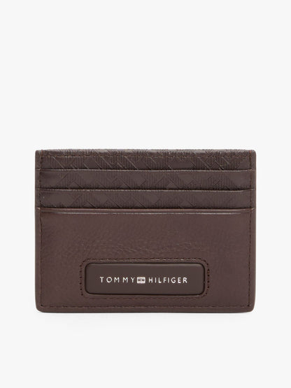 Tommy Hilfiger Pebbled Leather Monogram Card Holder