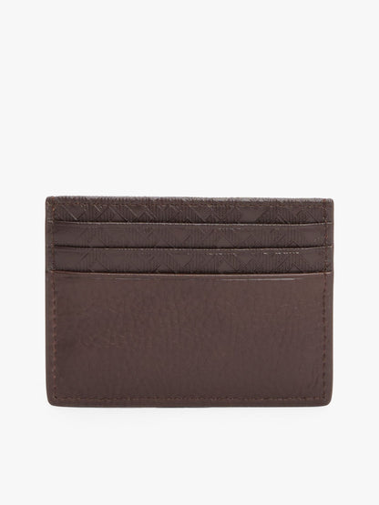 Tommy Hilfiger Pebbled Leather Monogram Card Holder