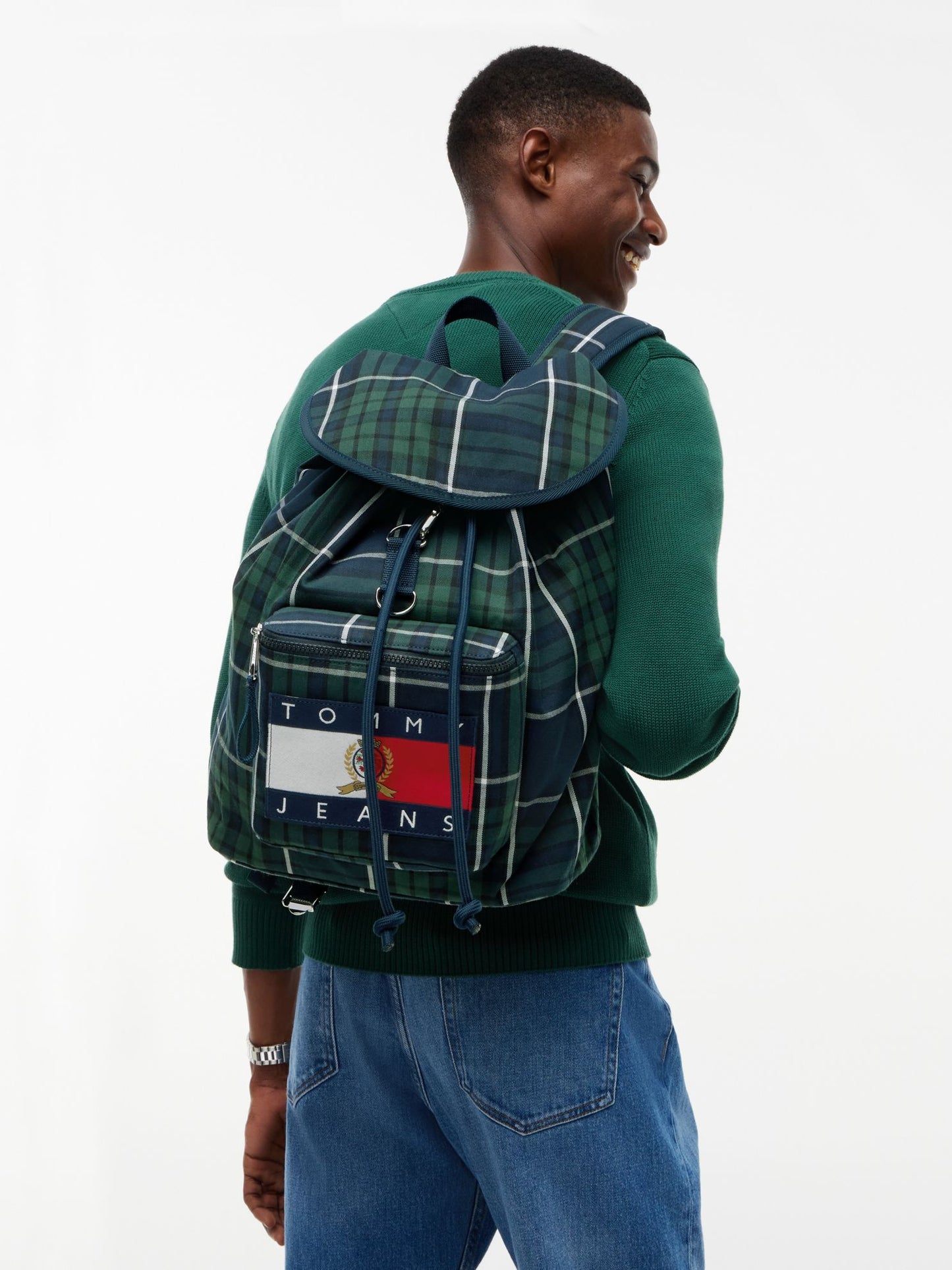 Tommy Hilfiger Tommy Jeans Archive Logo Plaid Backpack