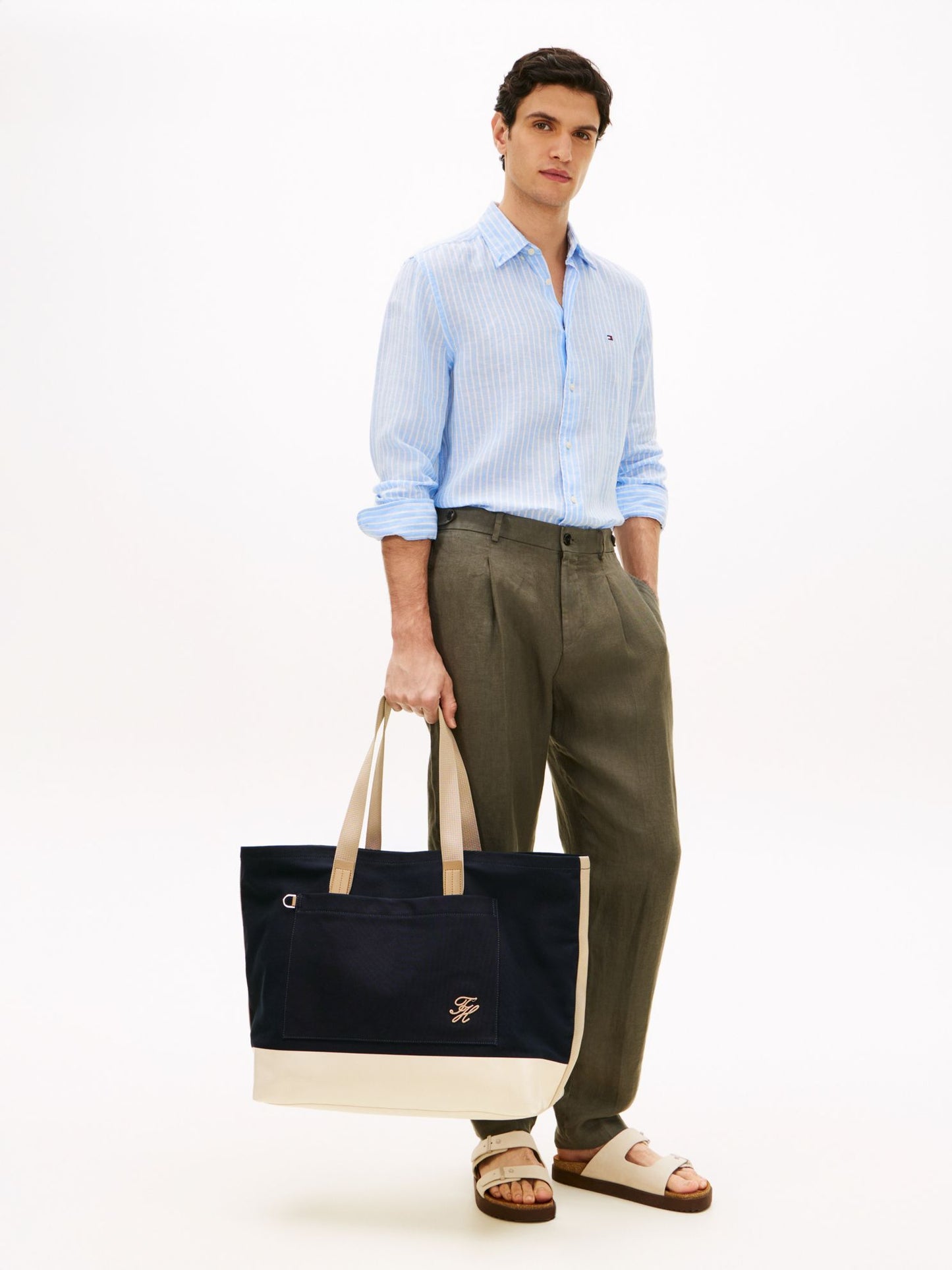 Tommy Hilfiger Colorblock Canvas Tote Bag