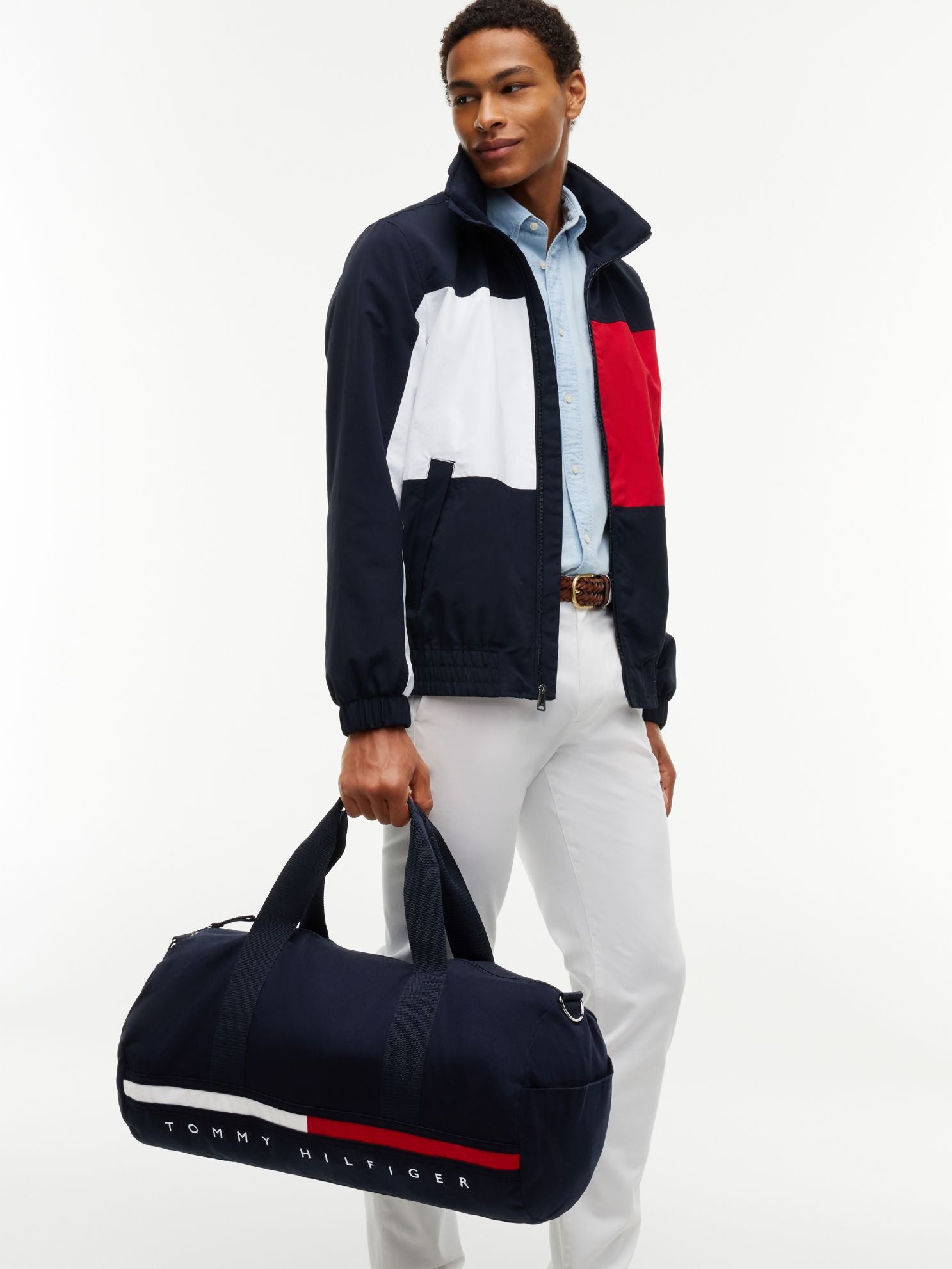 Tommy Hilfiger Flag Stripe Logo Duffel Bag