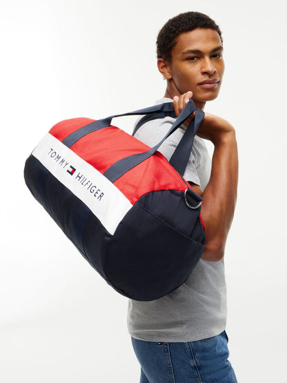 Tommy Hilfiger Tommy Logo Colorblock Canvas Duffel Bag