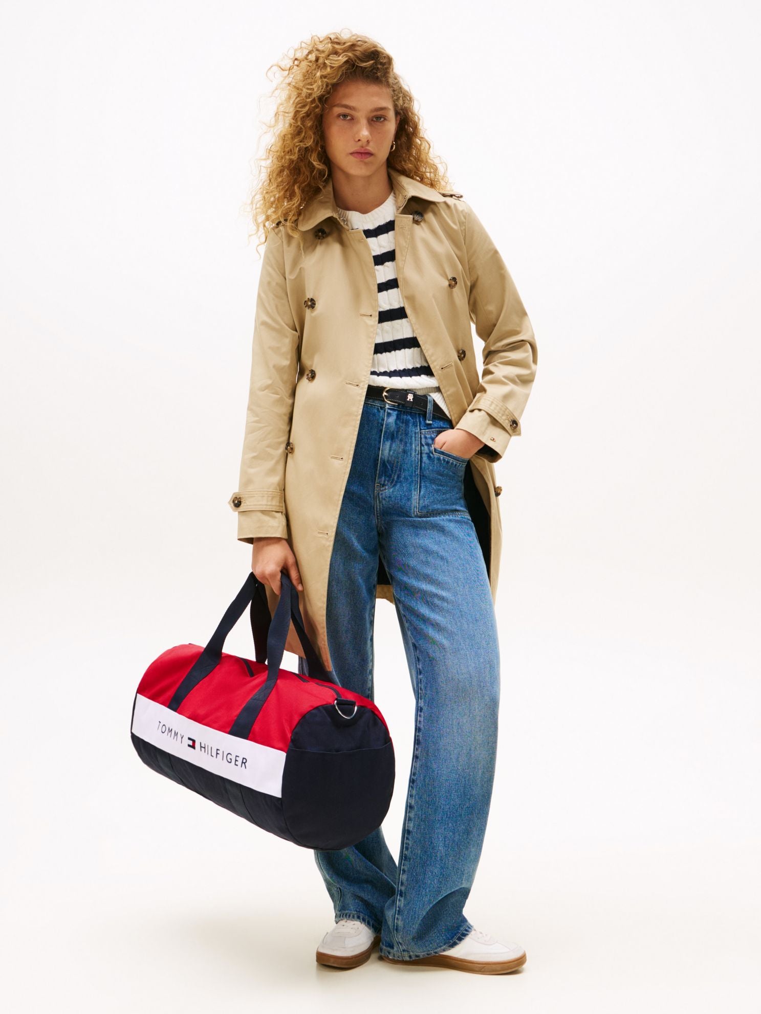 Tommy Hilfiger Tommy Logo Colorblock Canvas Duffel Bag