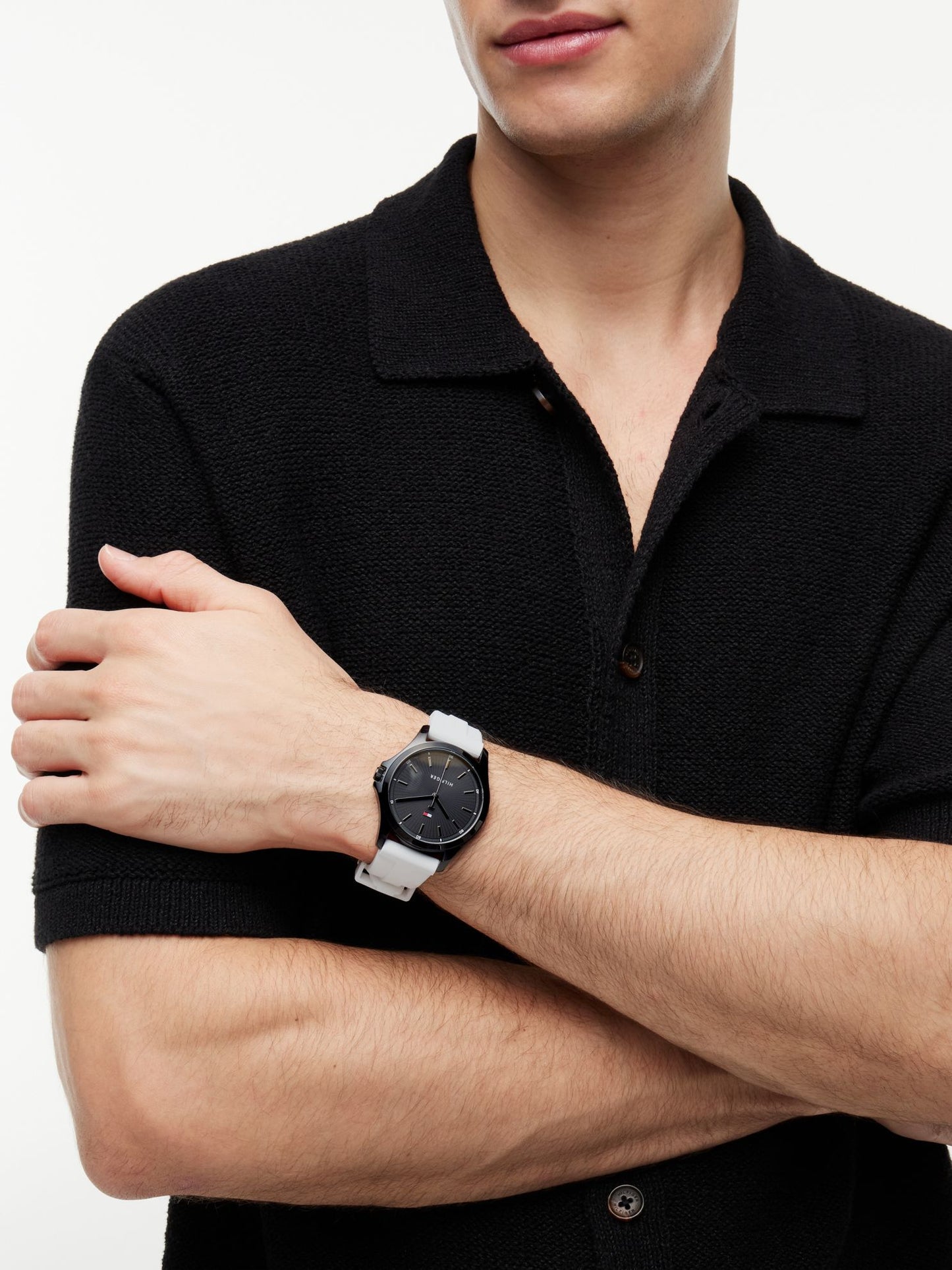 Tommy Hilfiger 43MM Silicone Strap Sport Watch