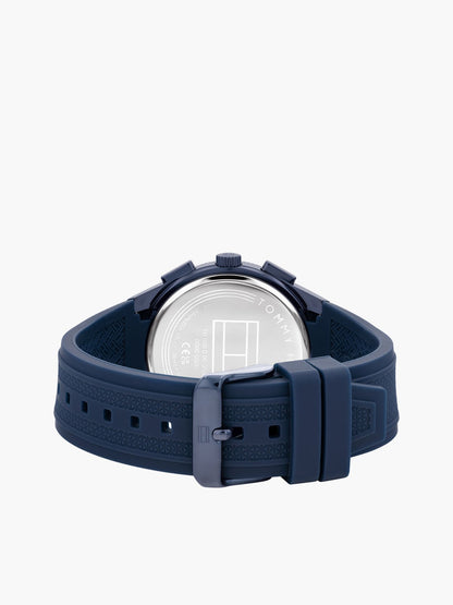Tommy Hilfiger 43MM Silicone Strap Dual-Time Watch