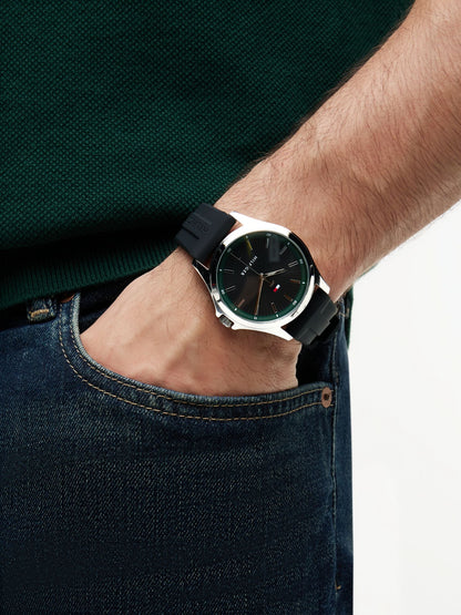 Tommy Hilfiger 43MM Silicone Strap Sport Watch
