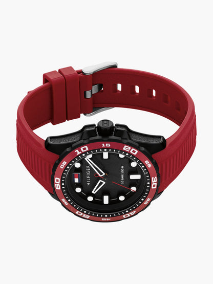 Tommy Hilfiger 42MM Silicone Strap Sport Watch