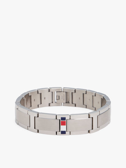 Tommy Hilfiger Stripe Accent Flat-Link Bracelet