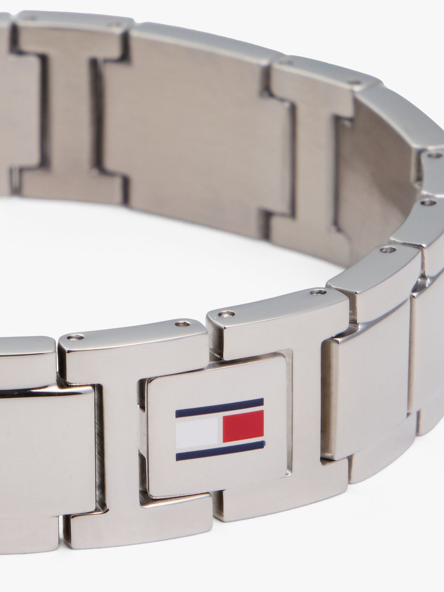 Tommy Hilfiger Stripe Accent Flat-Link Bracelet