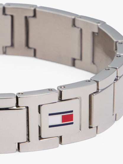 Tommy Hilfiger Stripe Accent Flat-Link Bracelet