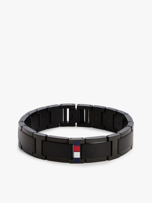 Tommy Hilfiger Stripe Accent Flat-Link Bracelet