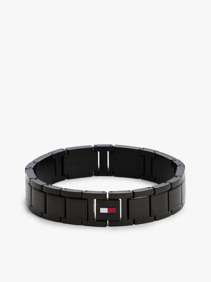 Tommy Hilfiger Stripe Accent Flat-Link Bracelet