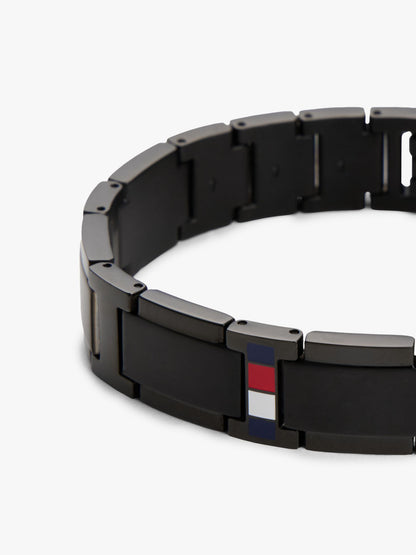 Tommy Hilfiger Stripe Accent Flat-Link Bracelet